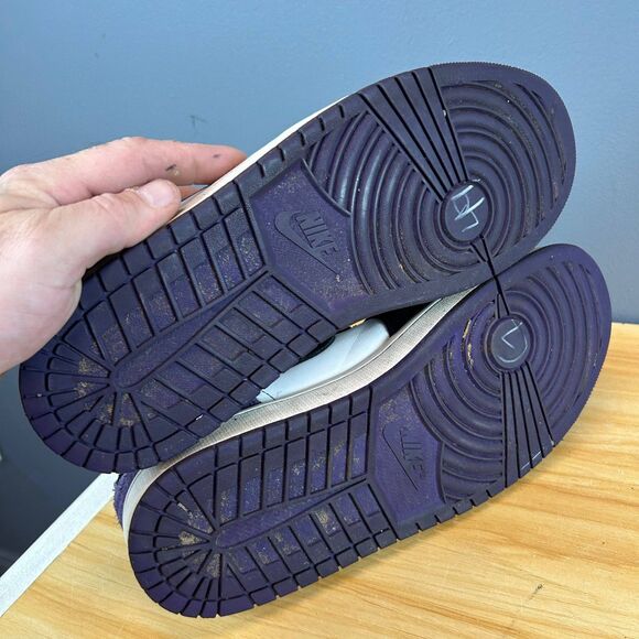 Nike Air Jordan1 Mid SE Court Sneakers Black White Size 13 852542-105 OG Retro - Picture 8 of 9